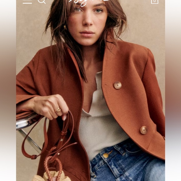 NWT Sezane Alvin Jacket Hazelnut Sz 42 (US XL) - Picture 3 of 8